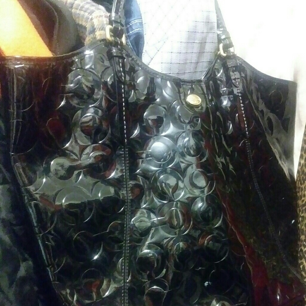 Coach Patent Leather Tote W/ Matching Wristlet